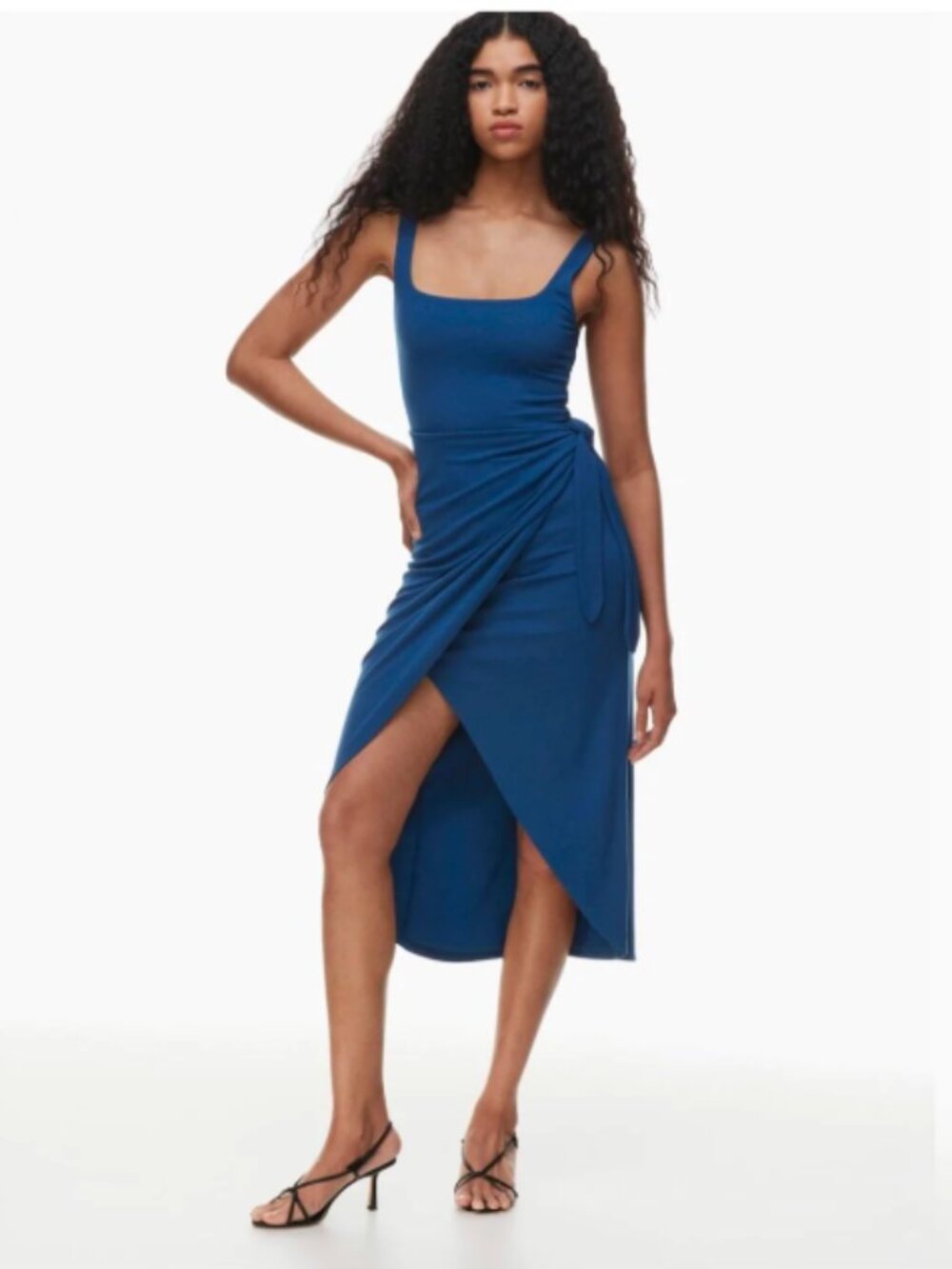 Artizia Wilfred Saturn Jersey Midi Wrap Dress in Royal Blue Small
